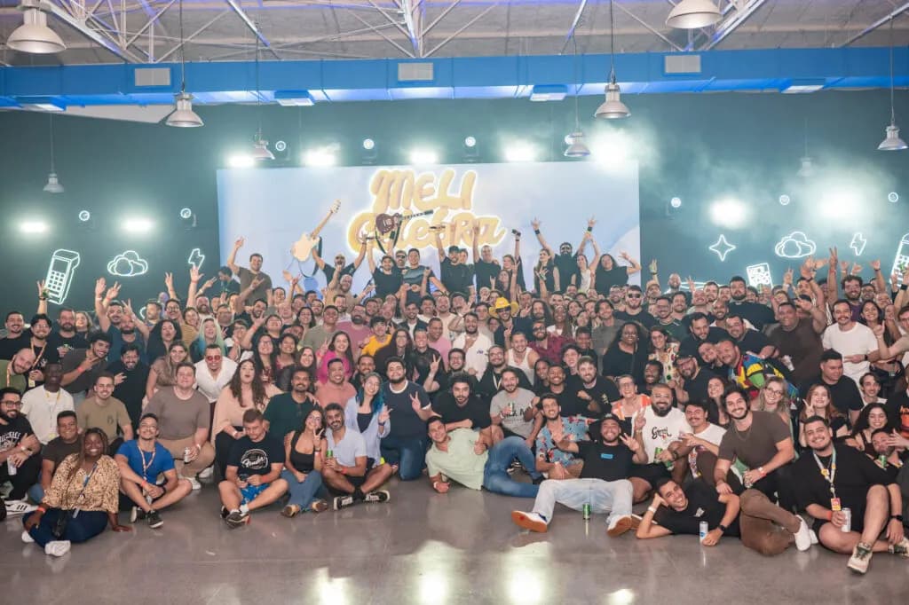 Foto coletiva do time no evento Meli Celebra do Mercado Livre